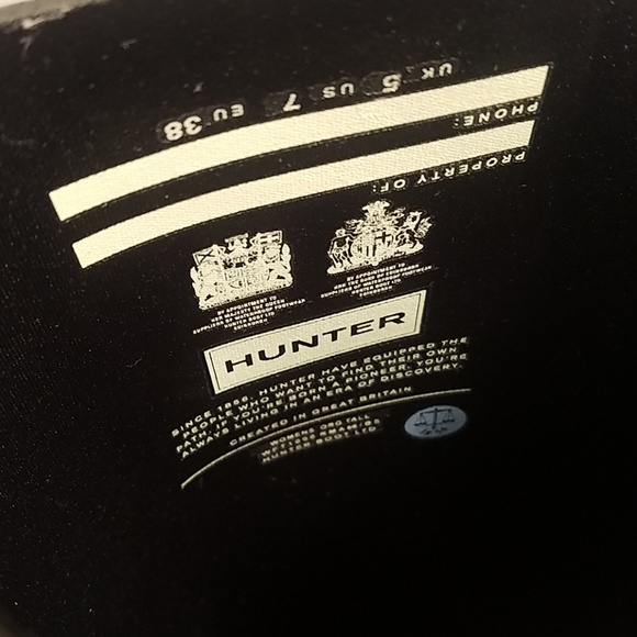Brand New- Hunter Boots Black Rubber original Tall - Picture 2 of 3